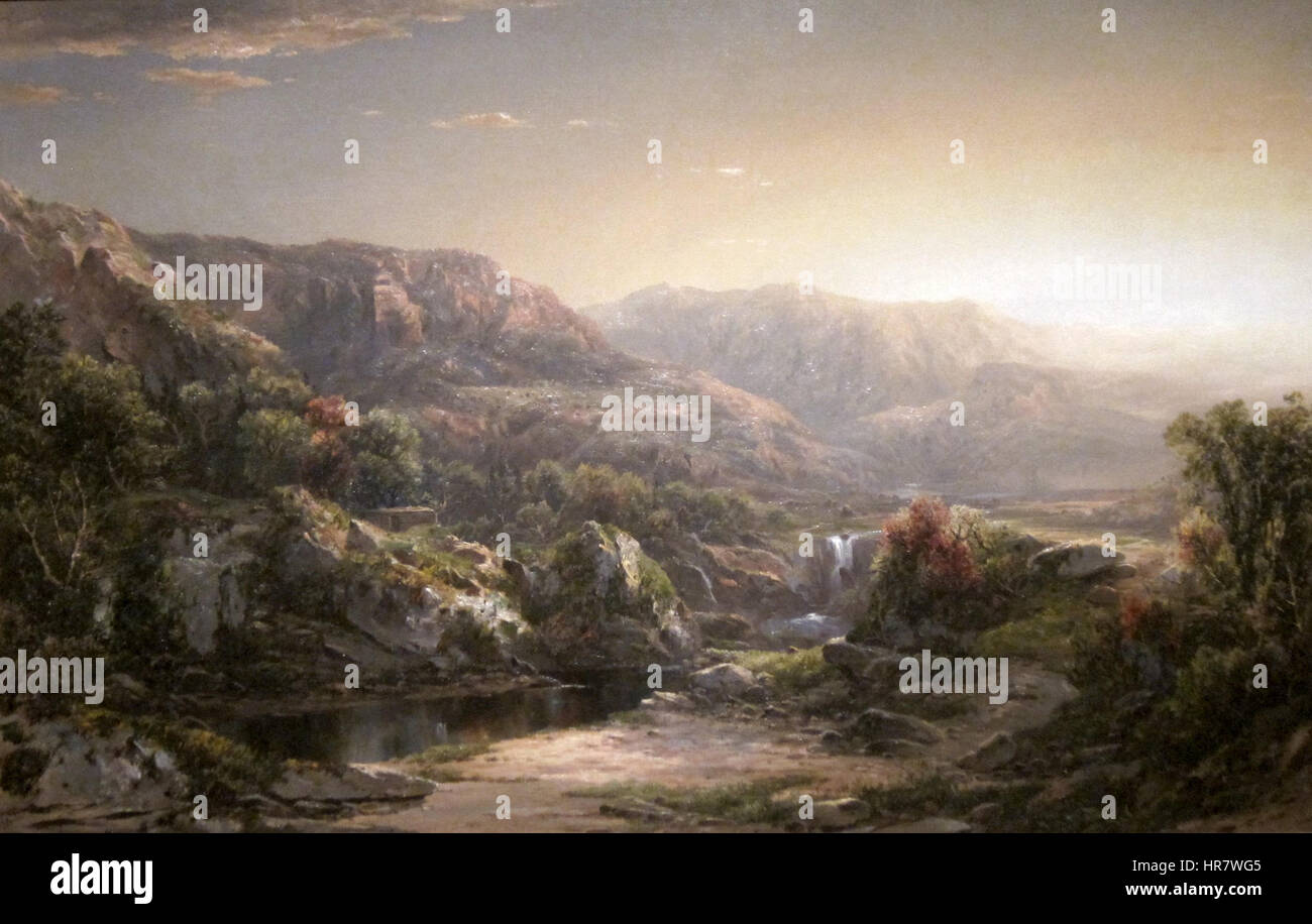 William Louis Sonntag - "Gebirgslandschaft", Öl auf Leinwand, ca. 1860, El Paso Museum of Art Stockfoto