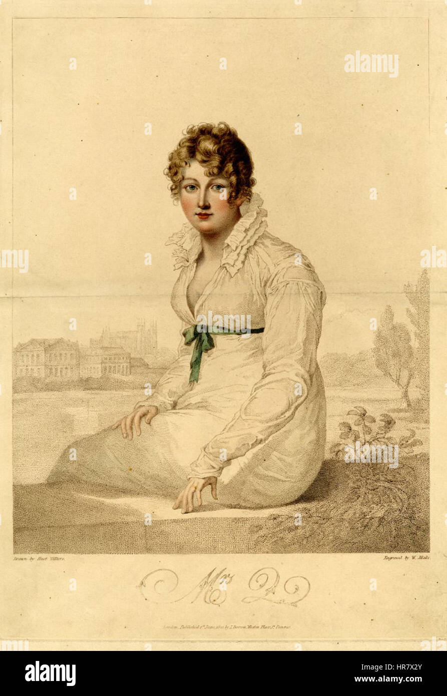 William Blake Frau Q 1820 Gravur nach Francois Huet Villiers The British Museum Stockfoto