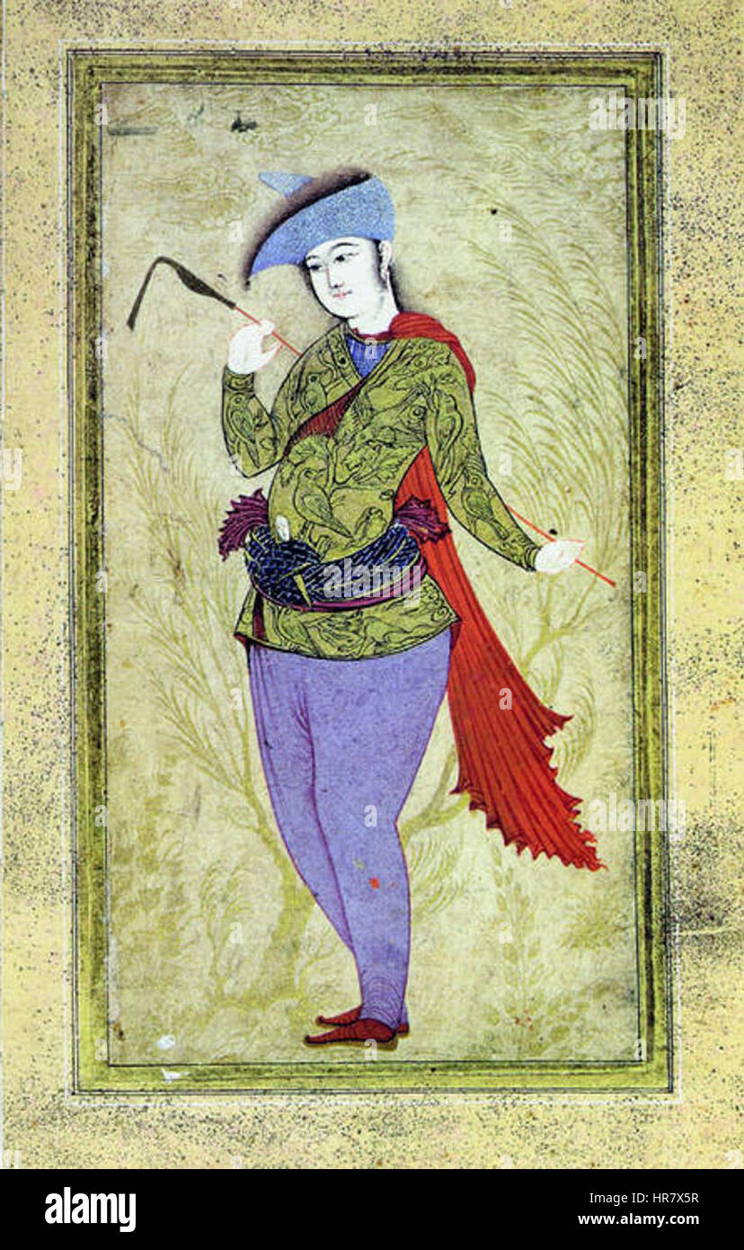 Junger Mann mit der Peitsche Stockfoto