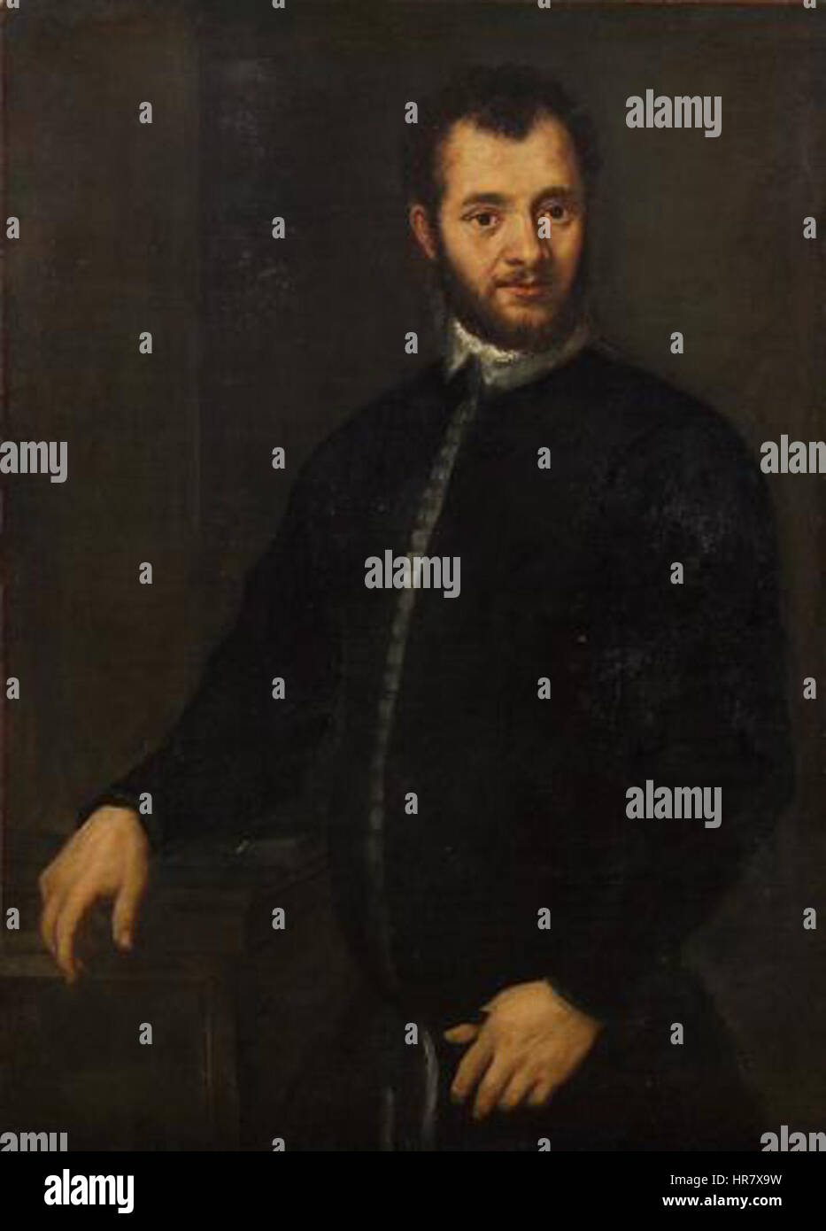Veronese.Young Mann in Black01 Stockfoto