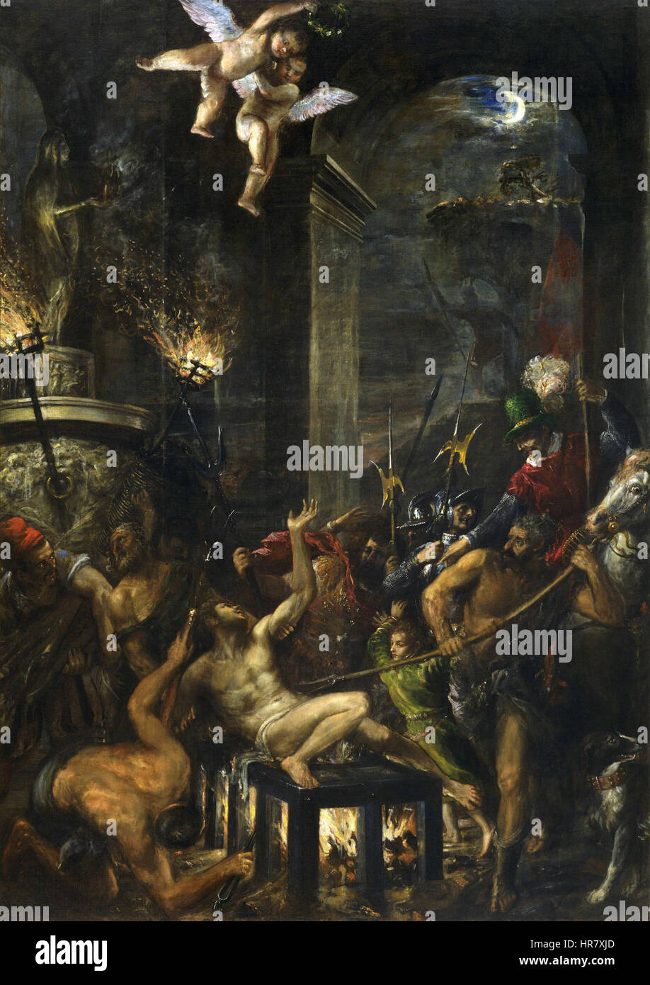 Tizian - Martyrium des St.-Lorenz - WGA22837 Stockfoto