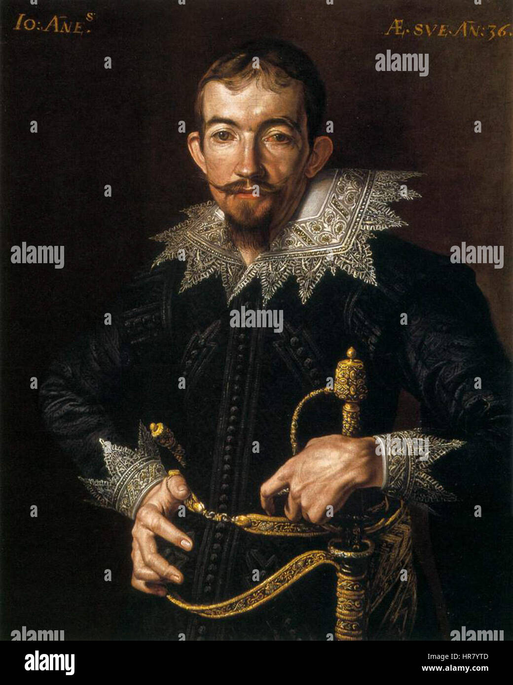 Tanzio Da Varallo - Portrait eines Edelmannes mit einem Schwert - WGA22024 Stockfoto