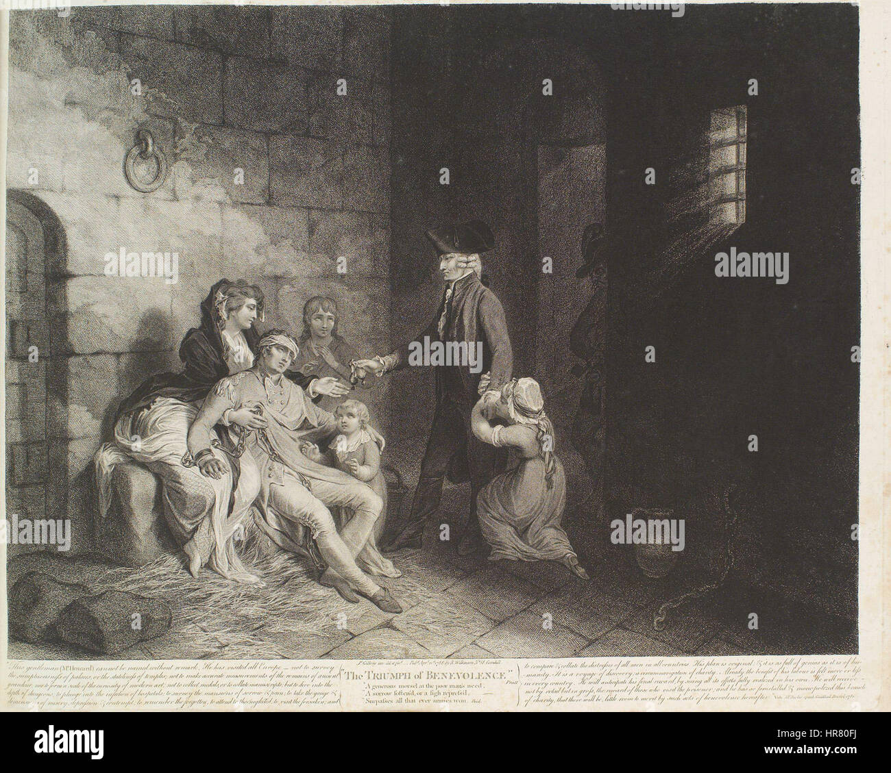 Der Triumph des Wohlwollens "(John Howard) von James Gillray Stockfoto