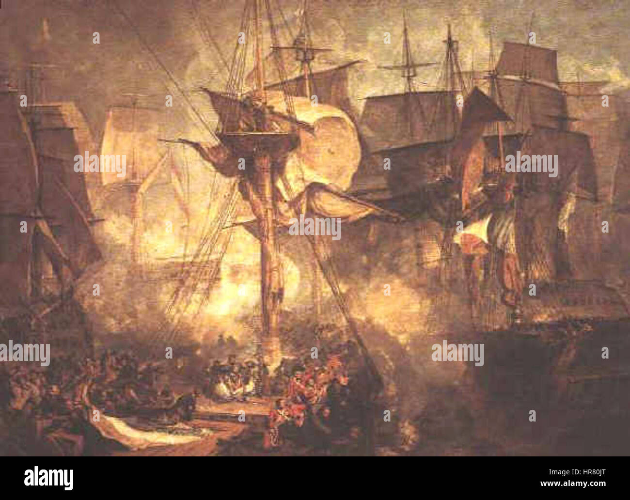 Turner, der Schlacht von Trafalgar (1806) Stockfoto