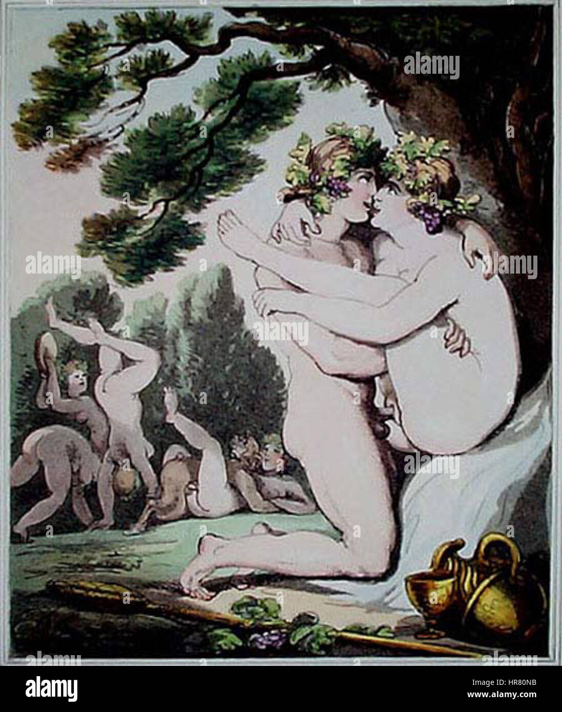 Dieser Druck von Thomas Rowlandson, nummeriert 10, zeigt seinen charakteristischen satirischen Stil, der oft die Gesellschaft mit Humor und kritischen Kommentaren darstellt. Stockfoto