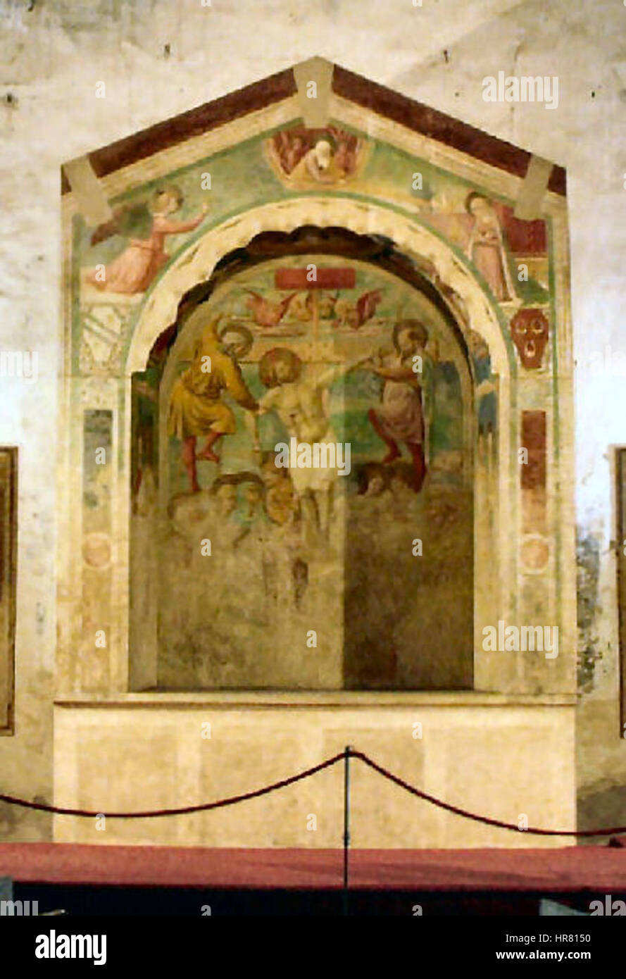 Tabernacolo Benozzo Gozzoli, Affreschi mod Stockfoto