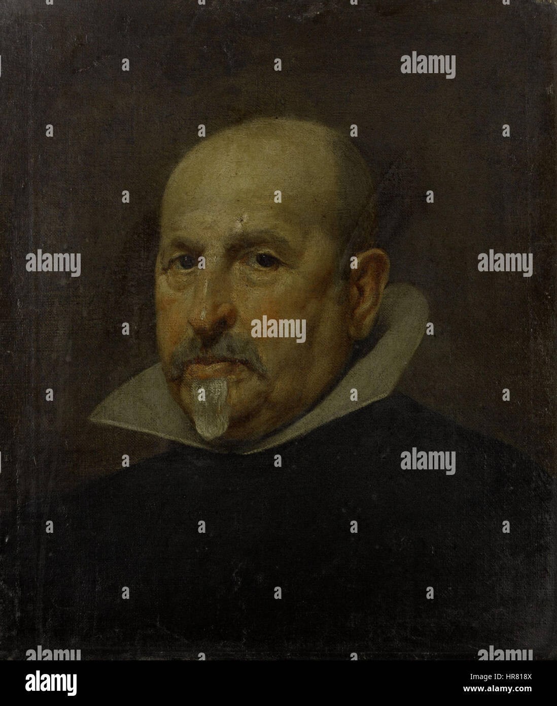 Diego Velázquez „Portrait of a Gentleman“ ist eine meisterhafte Darstellung eines gut gekleideten Adligen aus dem spanischen Goldenen Zeitalter. Das Porträt zeigt die außergewöhnliche Fähigkeit von Velázquez, Texturen, insbesondere im Stoff der Kleidung, zu repräsentieren und den Charakter und die Präsenz des Motivs einzufangen. Seine Liebe zum Detail und sein Einsatz von Licht sind Markenzeichen seiner Technik. Stockfoto