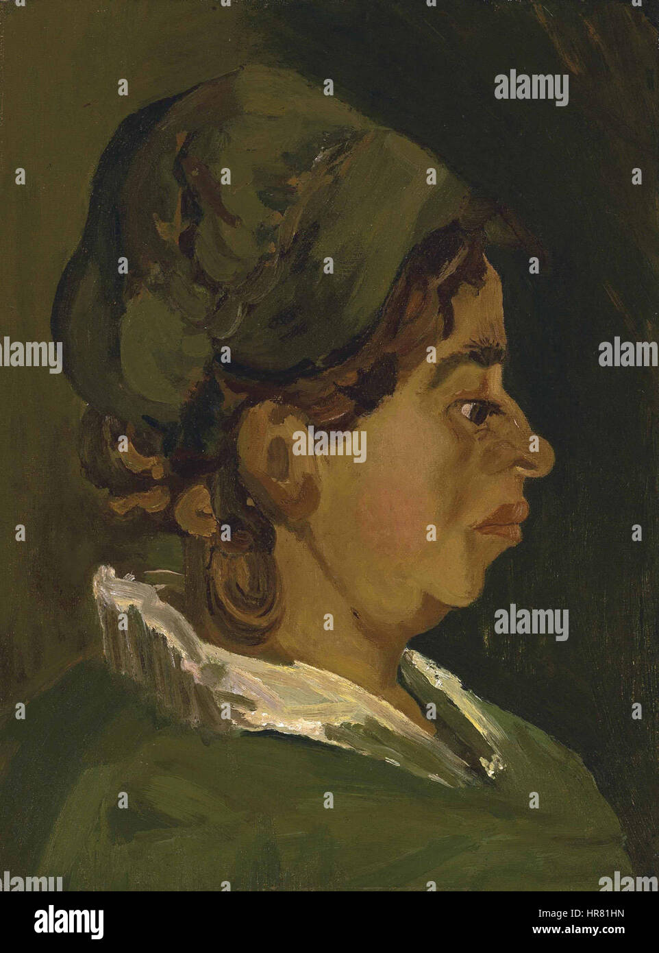 Vincent Van Gogh - Kopf aus einem bäuerlichen Frau - Recht Profil (1884) Stockfoto