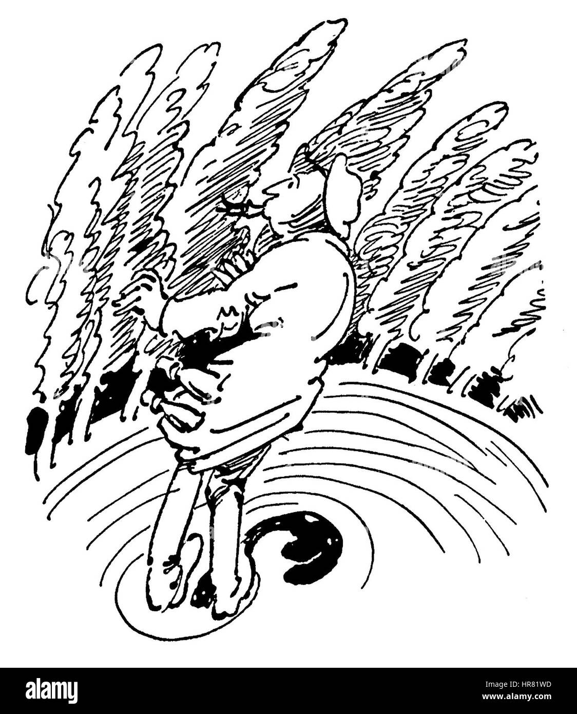 W Busch Der Haarbeutel 25a Stockfoto