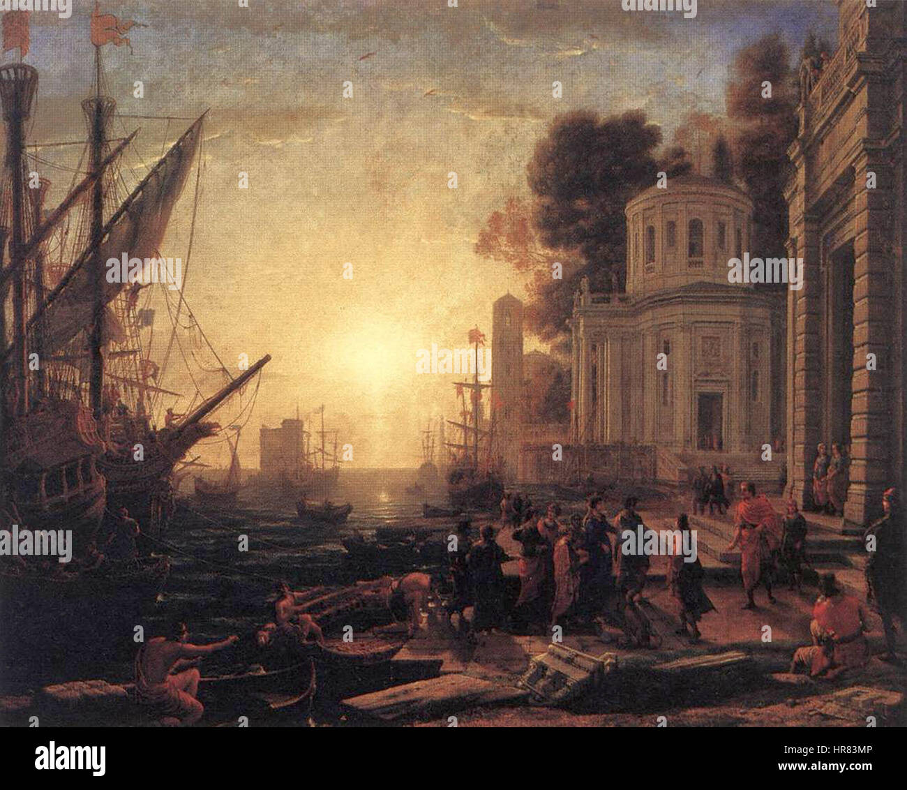 Die Ausschiffung der Kleopatra in Tarsus 1642 Claude Lorrain Stockfoto
