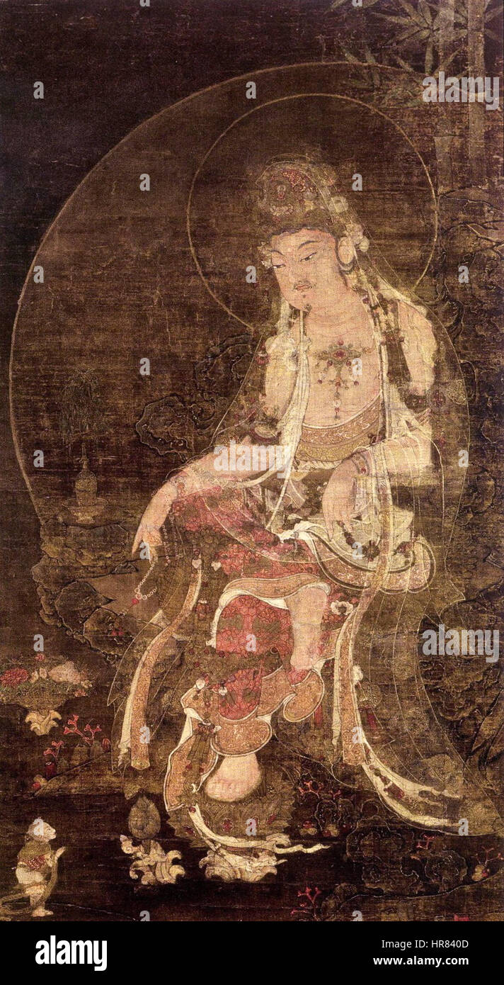 Wasser-Mond Avalokitesvara (Musée Guimet) Stockfoto