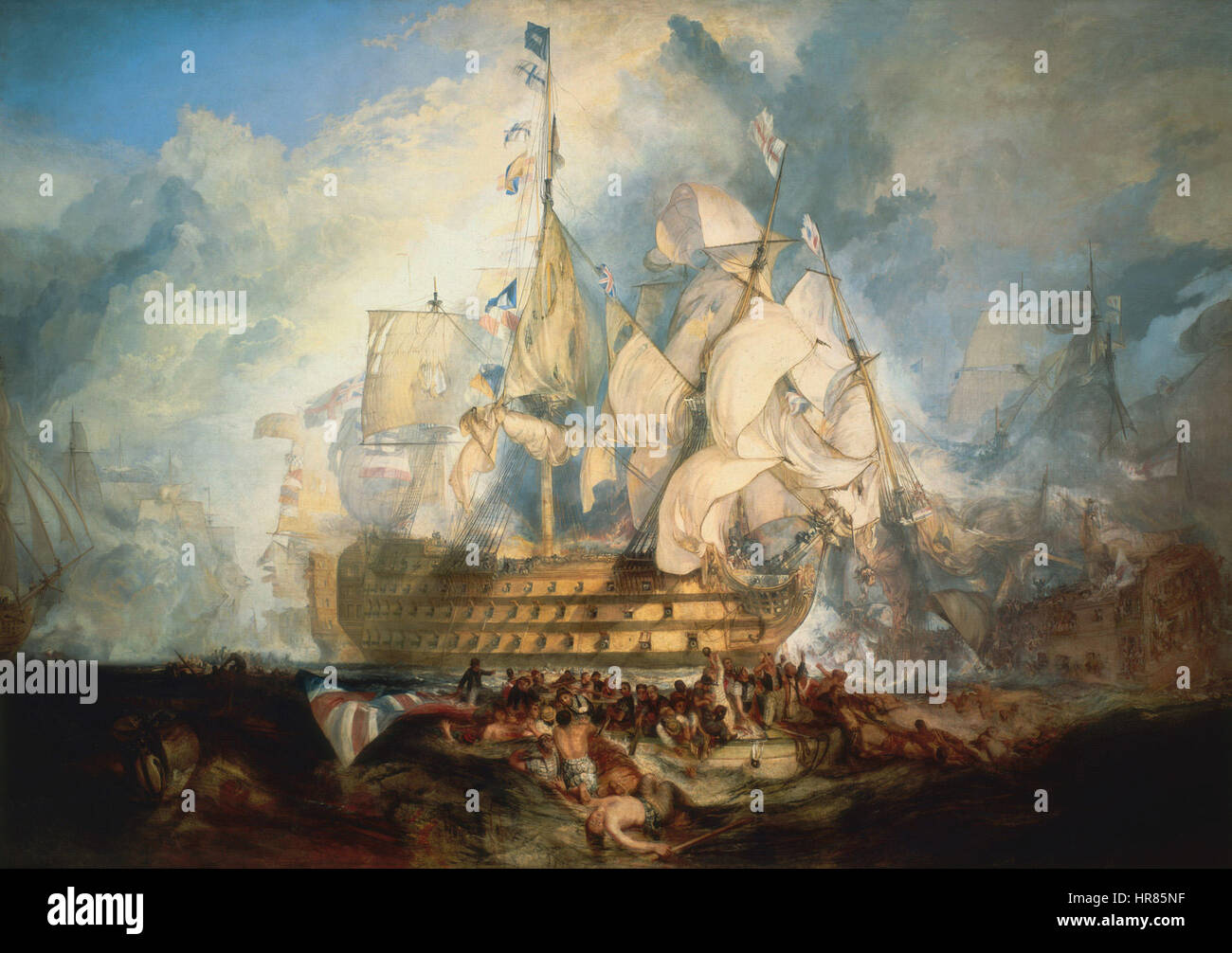 Turner, der Schlacht von Trafalgar (1822) Stockfoto