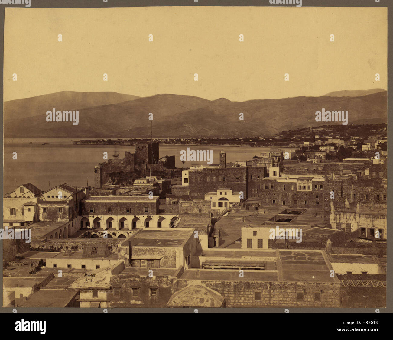 Blick über Beirut, Blick in Richtung Körper von Wasser WDL2459 Stockfoto