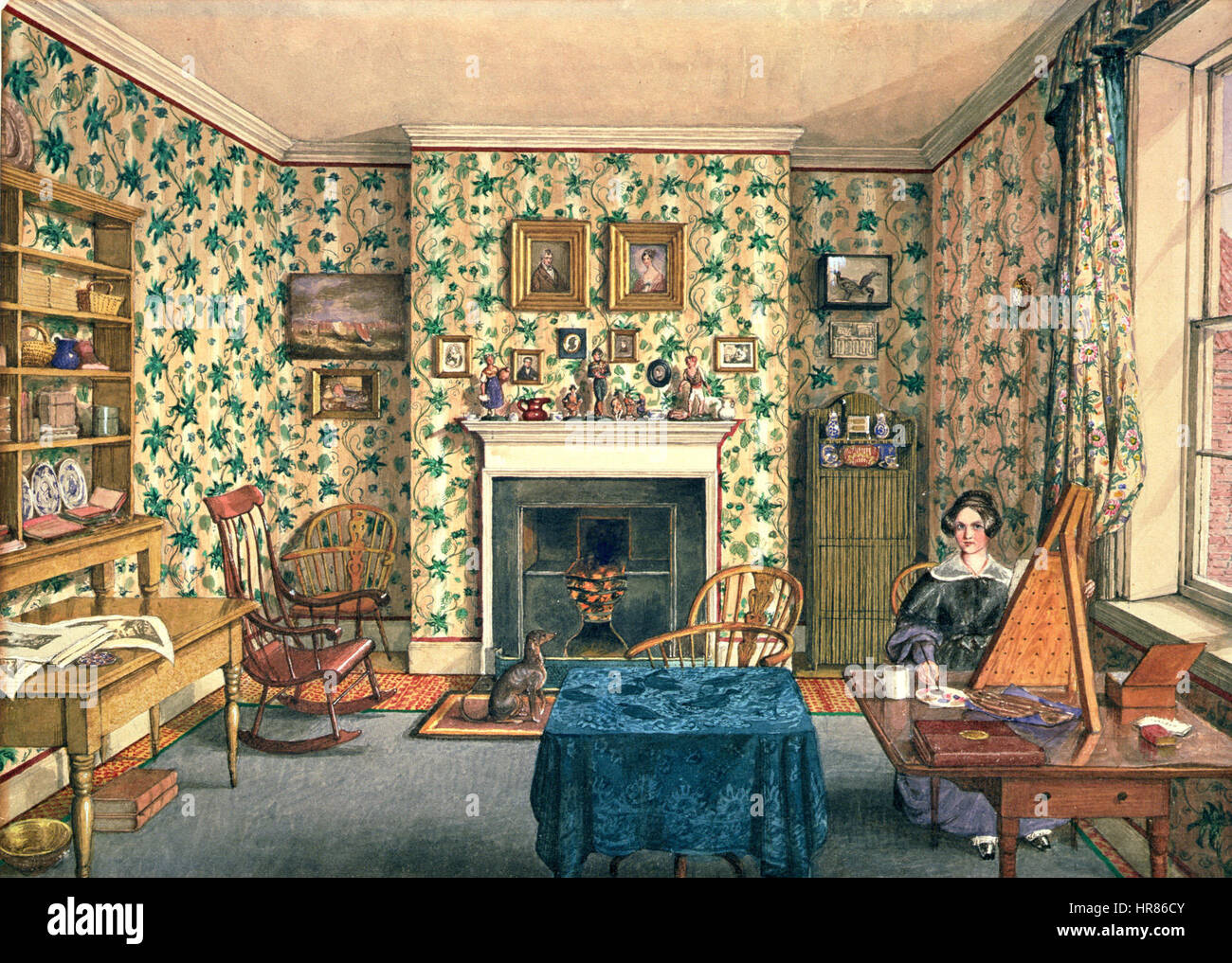 Der Künstler bei der Arbeit YORAG-R2396 Stockfoto