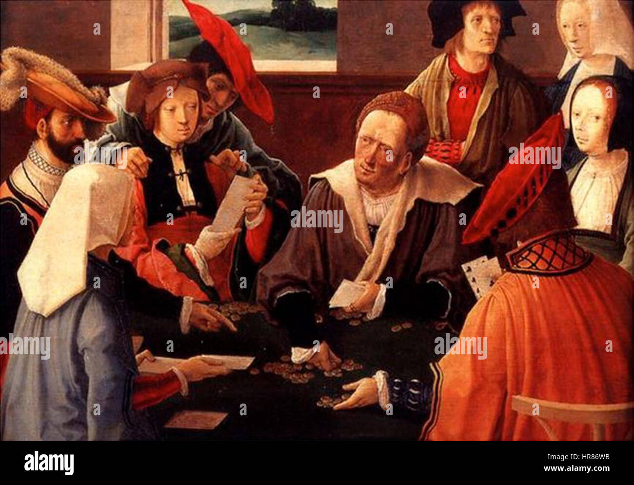 Die Kartenspieler von Lucas van Leyden Stockfoto