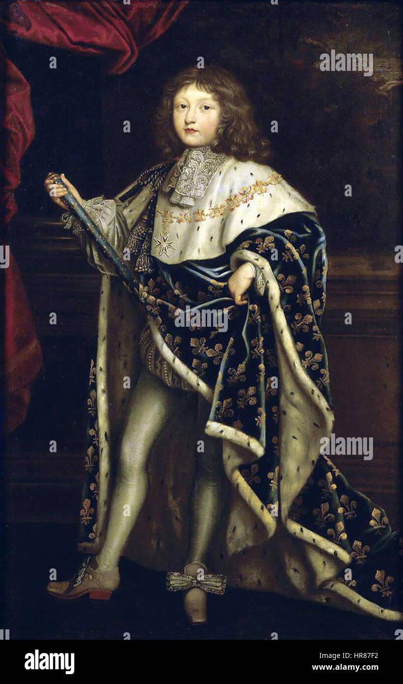 Testelin - Louis XIV als Kind in Krönung Kleid (Versailles) Stockfoto