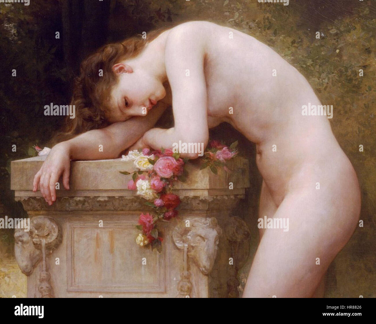 William Adolphe Bouguereau - Douleur d ' Amour Stockfoto