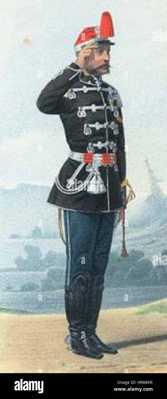 Uniform der Husar 5. Alexandrya Regiment Stockfoto