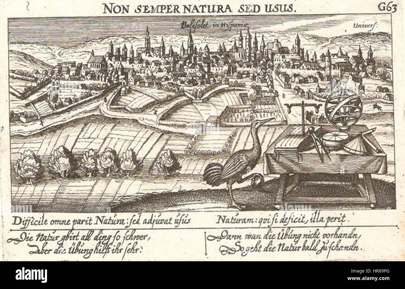 Valladolid, 1640, Gabriel Meisner, Sciographia Cosmica Stockfoto