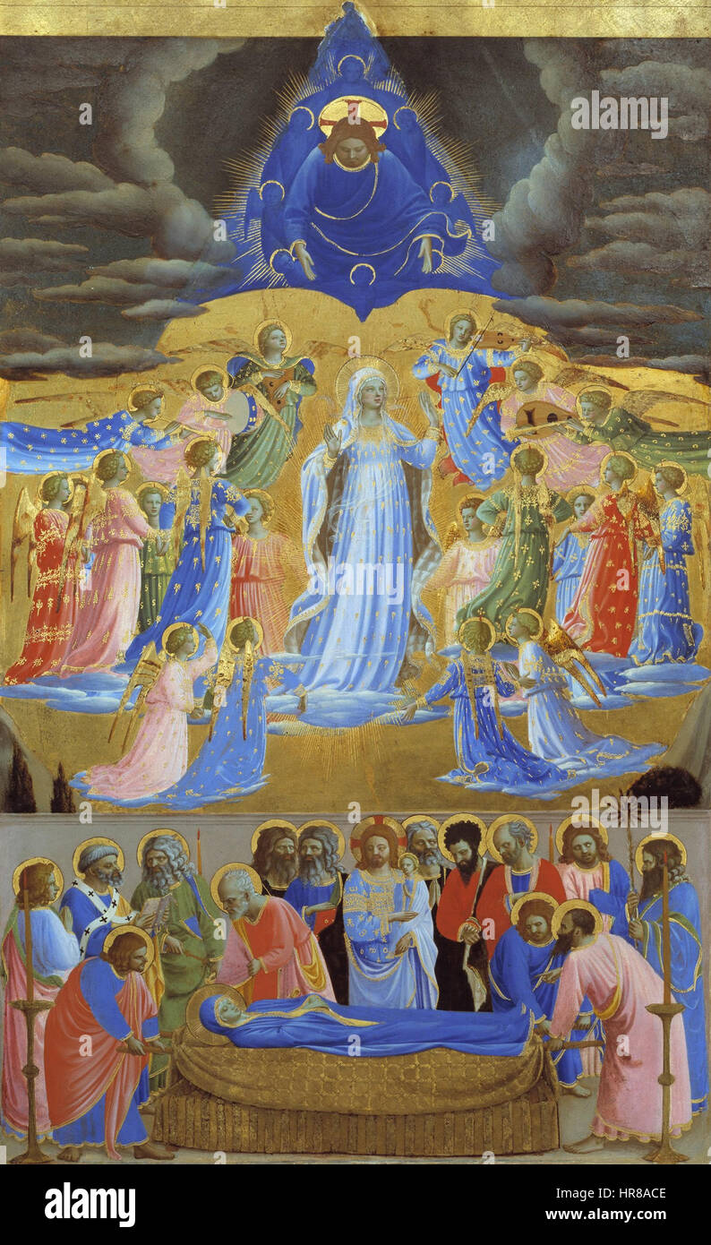 Der Tod und Himmelfahrt der Jungfrau - Fra Angelico - Google Cultural Institute Stockfoto