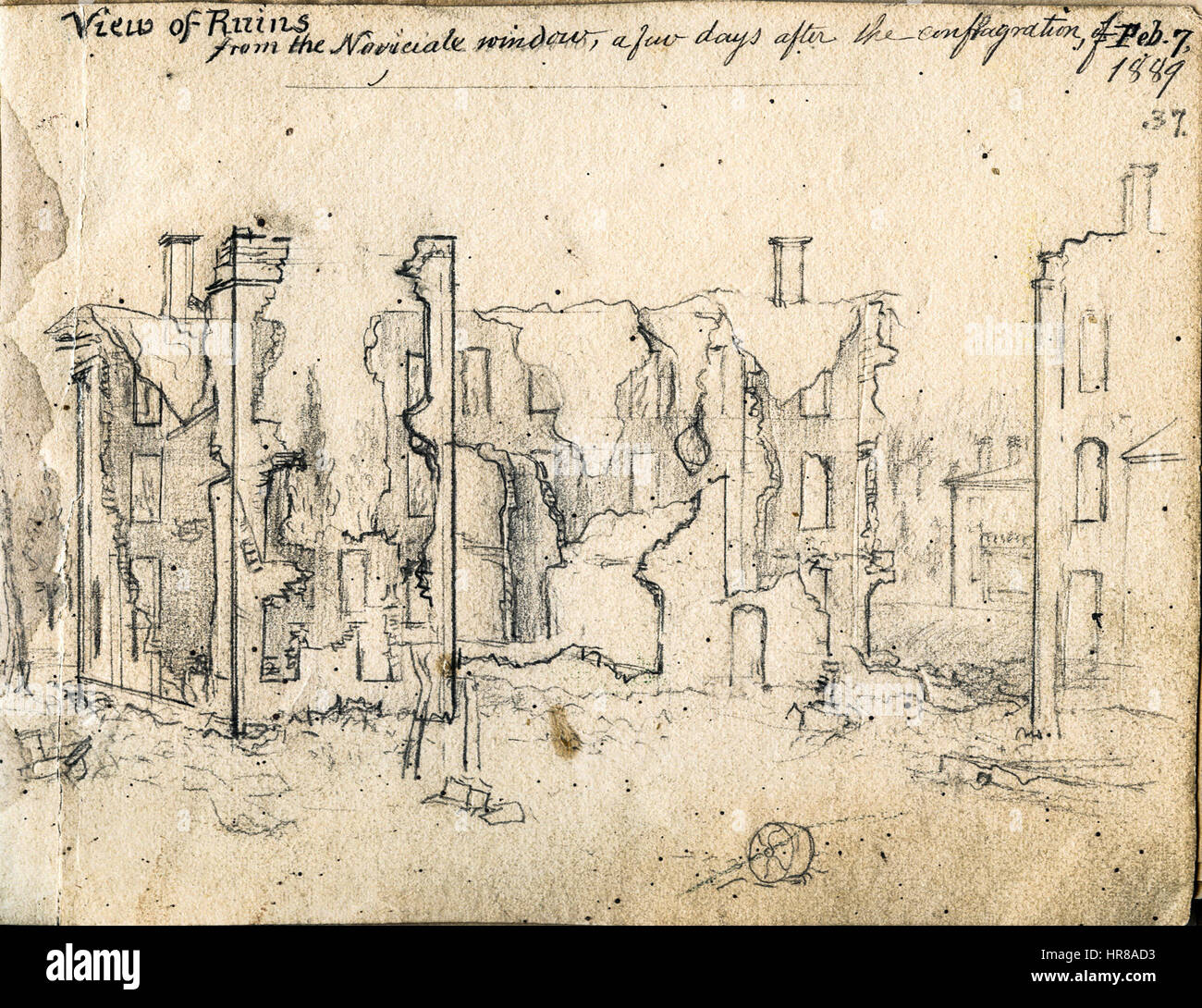 St Mary Sketchbook 37 - Ruinen Stockfoto