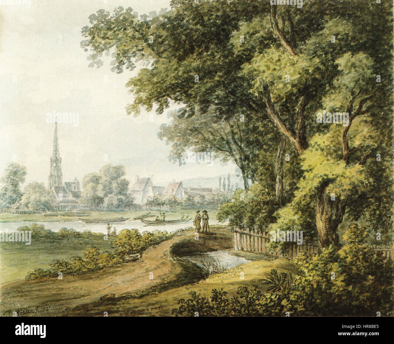 Blick über Wien von der Wiener Prater, 1821 Stockfoto