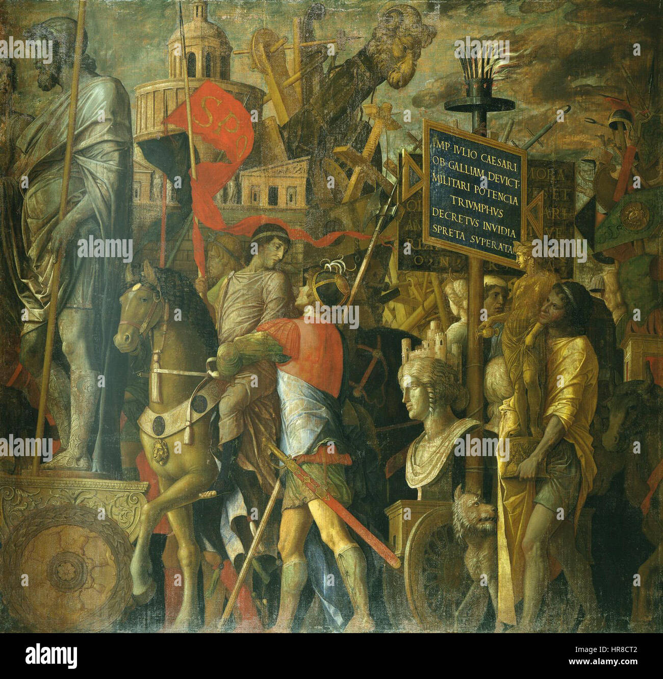 Triumph2-Mantegna-Träger-des-standards Stockfoto