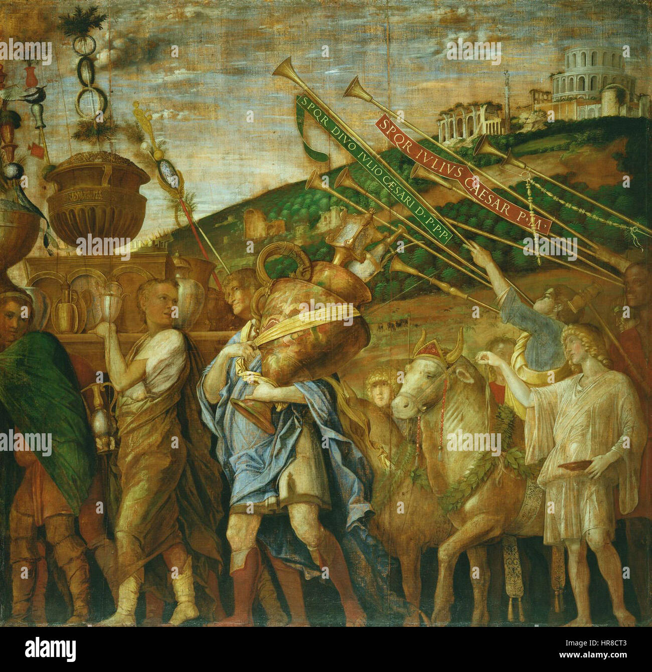 Triumph4-Mantegna-Vase-Träger Stockfoto