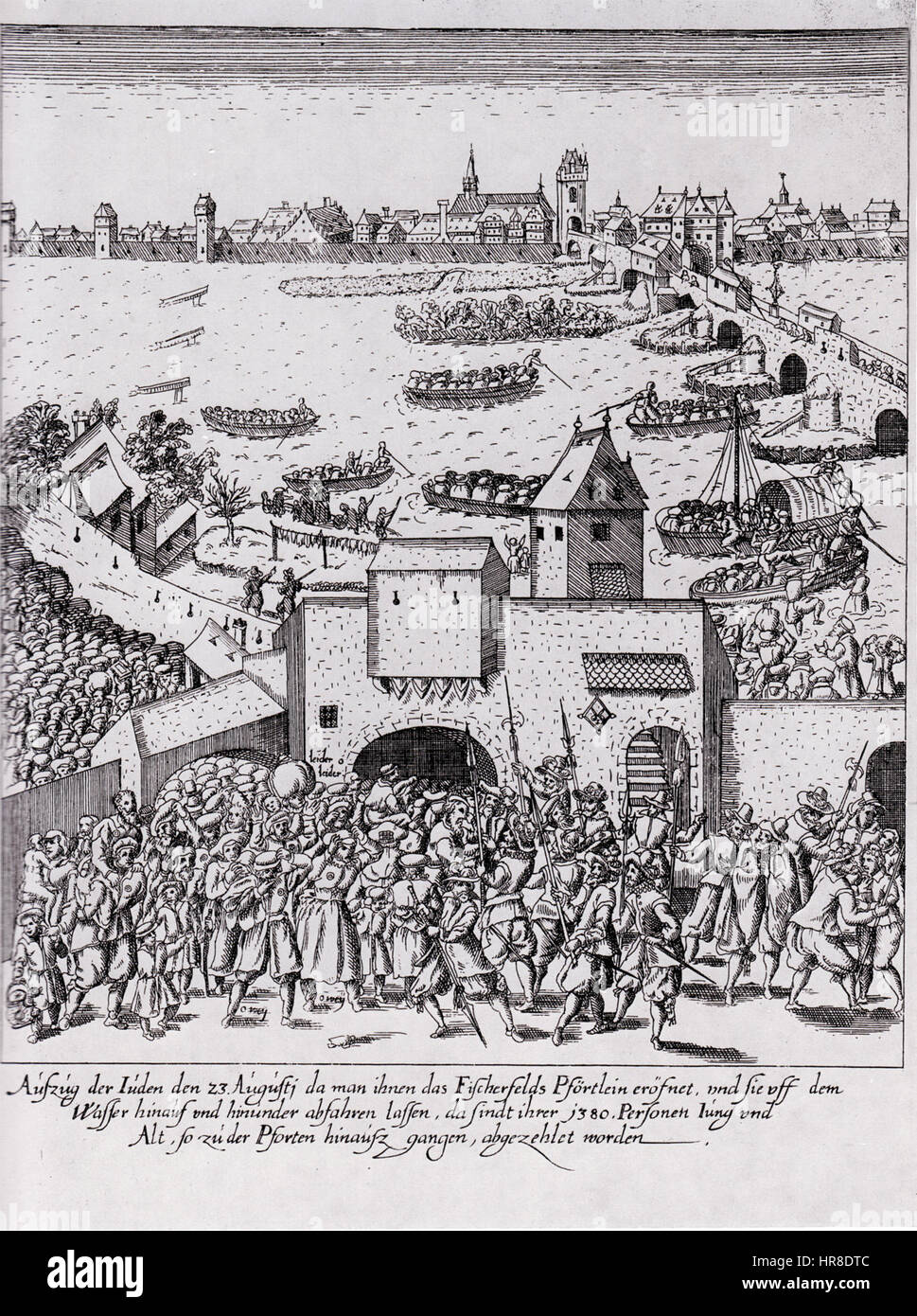 Vertreibung der Juden 1614 Stockfoto