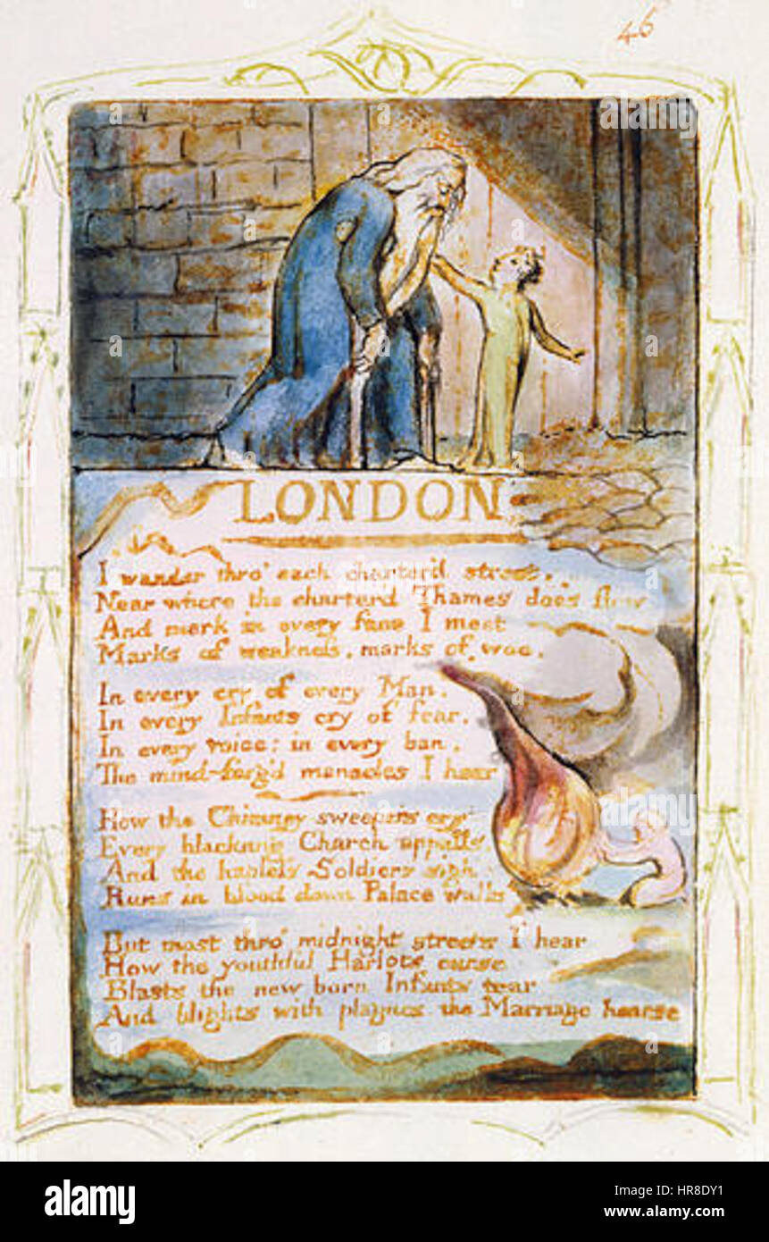 Lieder der Unschuld und von Erfahrung, kopieren Y, 1825 (Metropolitan Museum of Art) Objekt 46 London Stockfoto