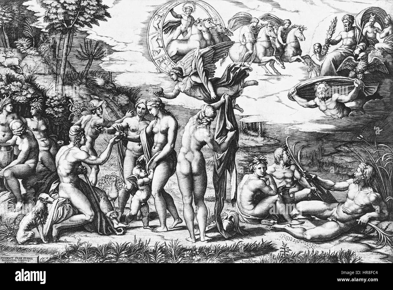 Urteil des Paris Stockfoto