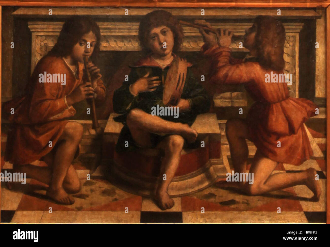 Drei Musiker Engel-Bartolomeo Montagna-1960-2-IMG 0302b Stockfoto