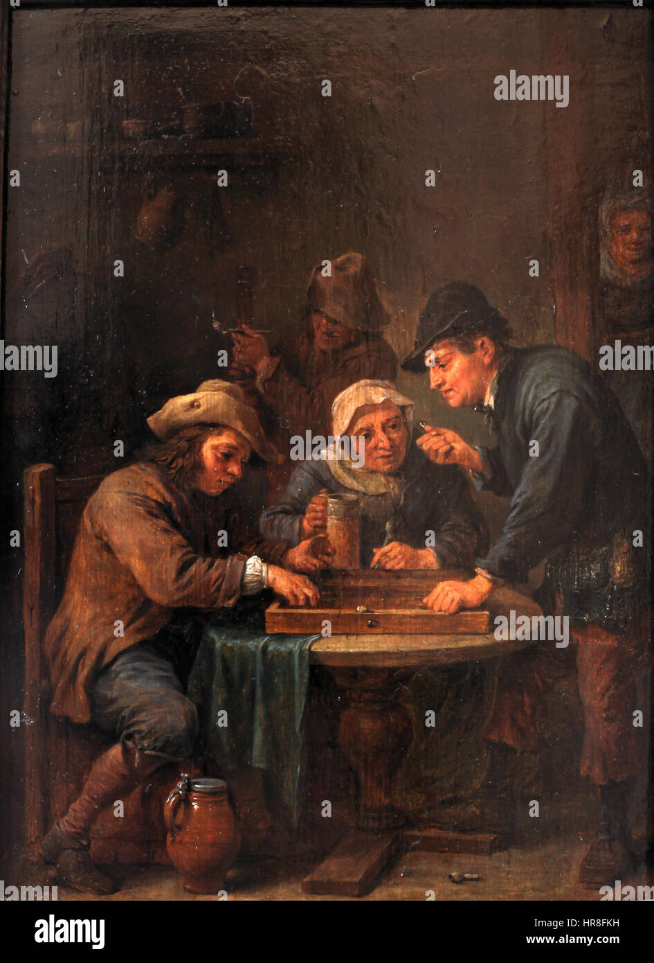 TricTrac Spieler-David Teniers der jüngere-MBA-Lyon-B1391-IMG-0414 Stockfoto