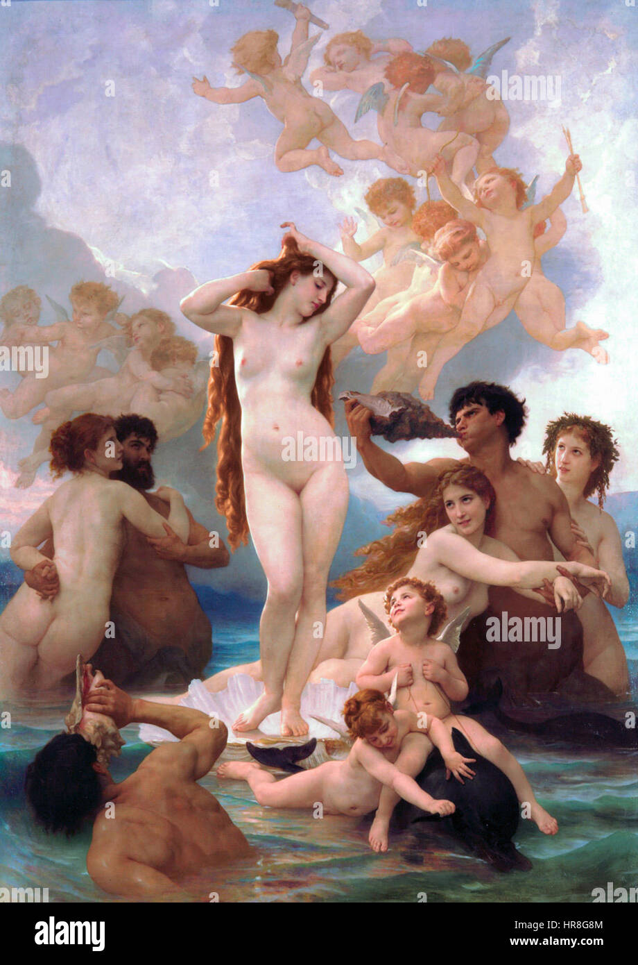 Die Geburt der Venus von William-Adolphe Bouguereau (1879) Stockfoto