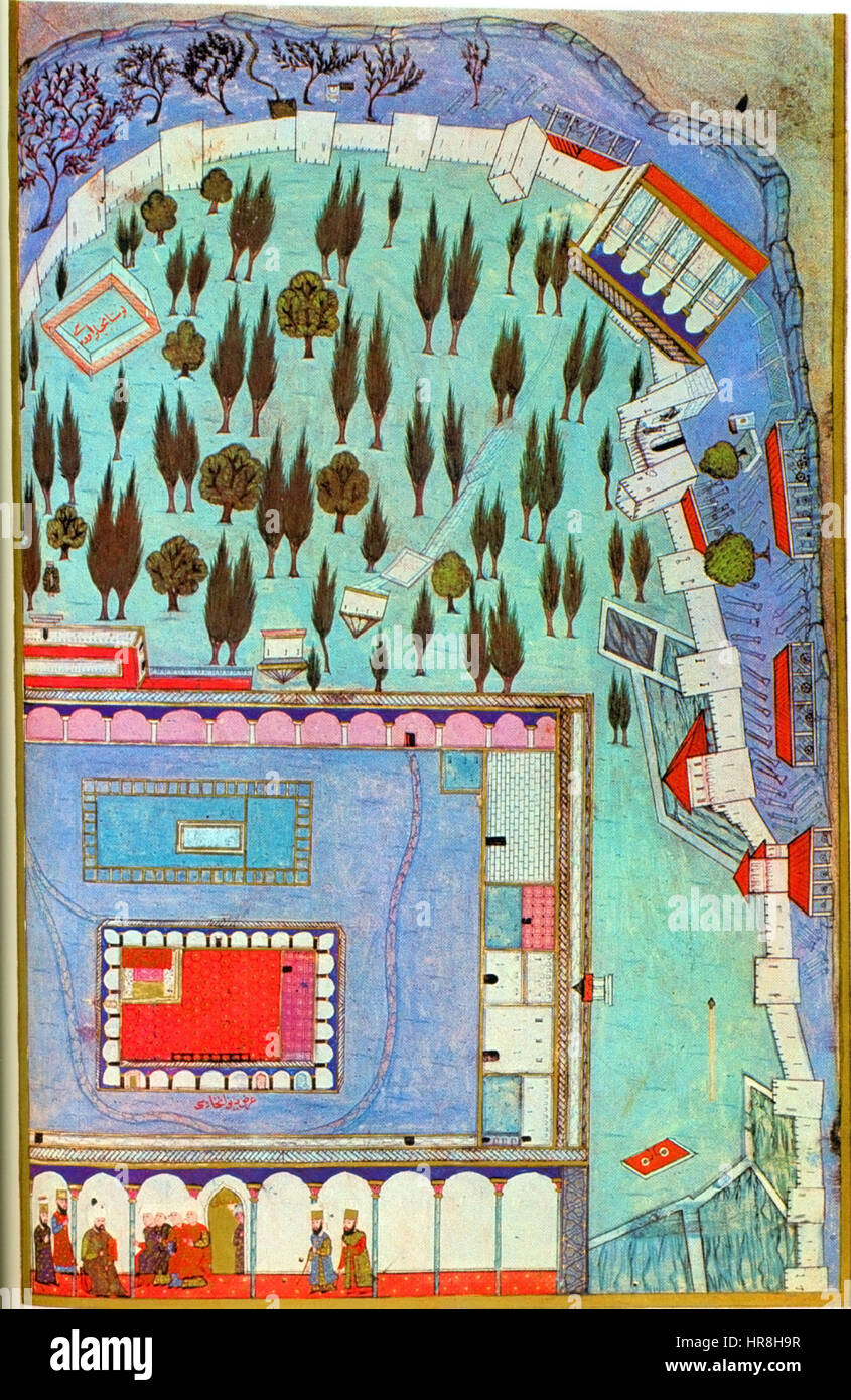 Topkapi Sarayi in der Zeit von Selim I - Recht Stockfoto