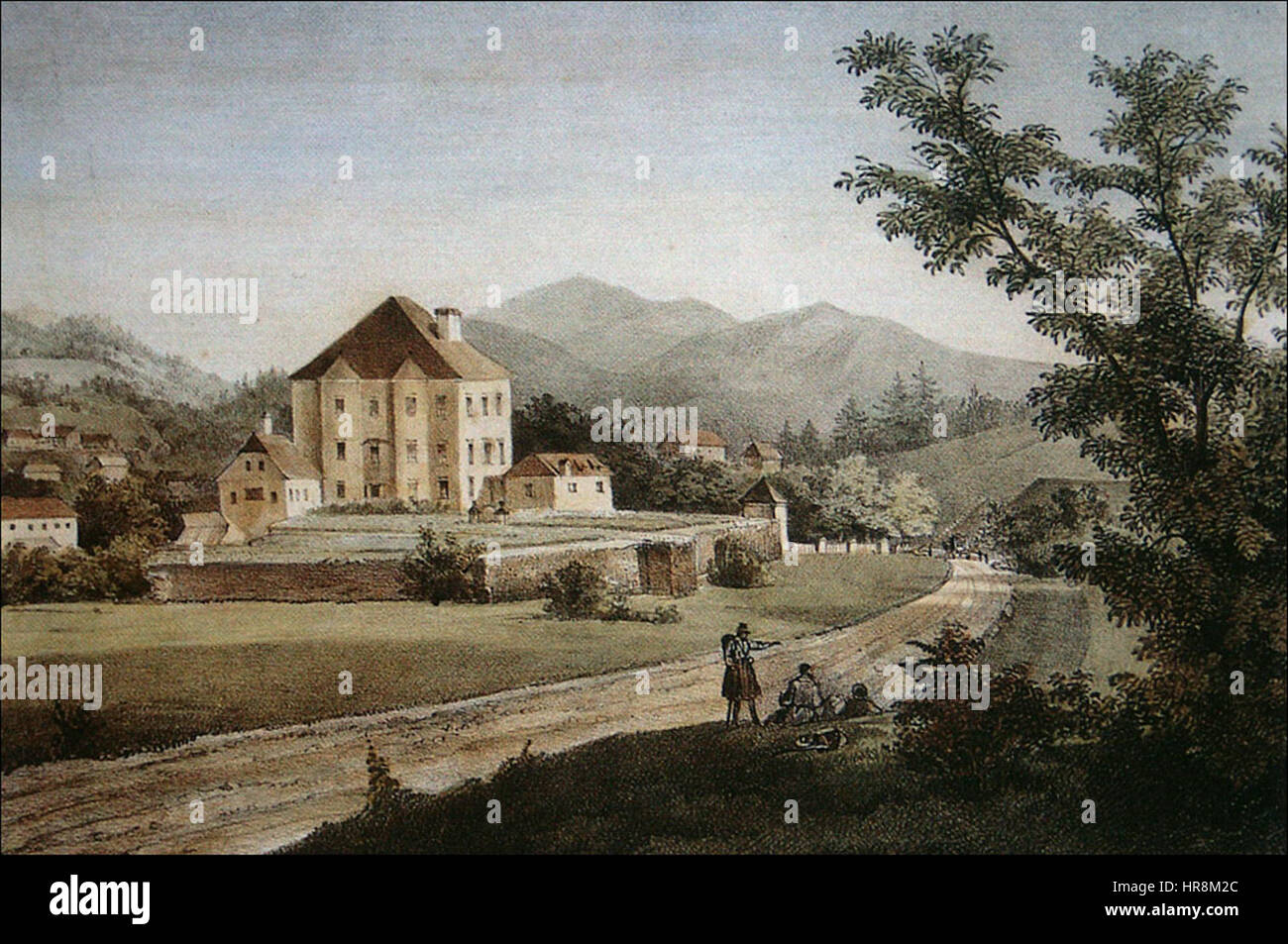 Das 1845 erbaute Tabor Mansion ist ein wichtiges historisches Bauwerk. Bekannt für seine architektonische Bedeutung, repräsentiert es den Stil des amerikanischen Designs aus der Mitte des 19. Jahrhunderts mit klassischen Einflüssen. Stockfoto