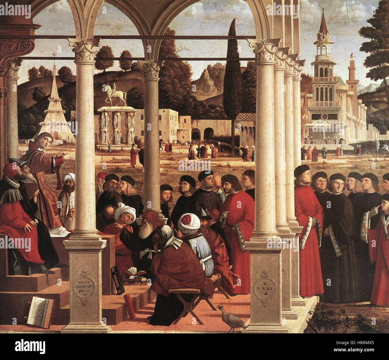 Vittore Carpaccio Disputation von St. Stephan Stockfoto