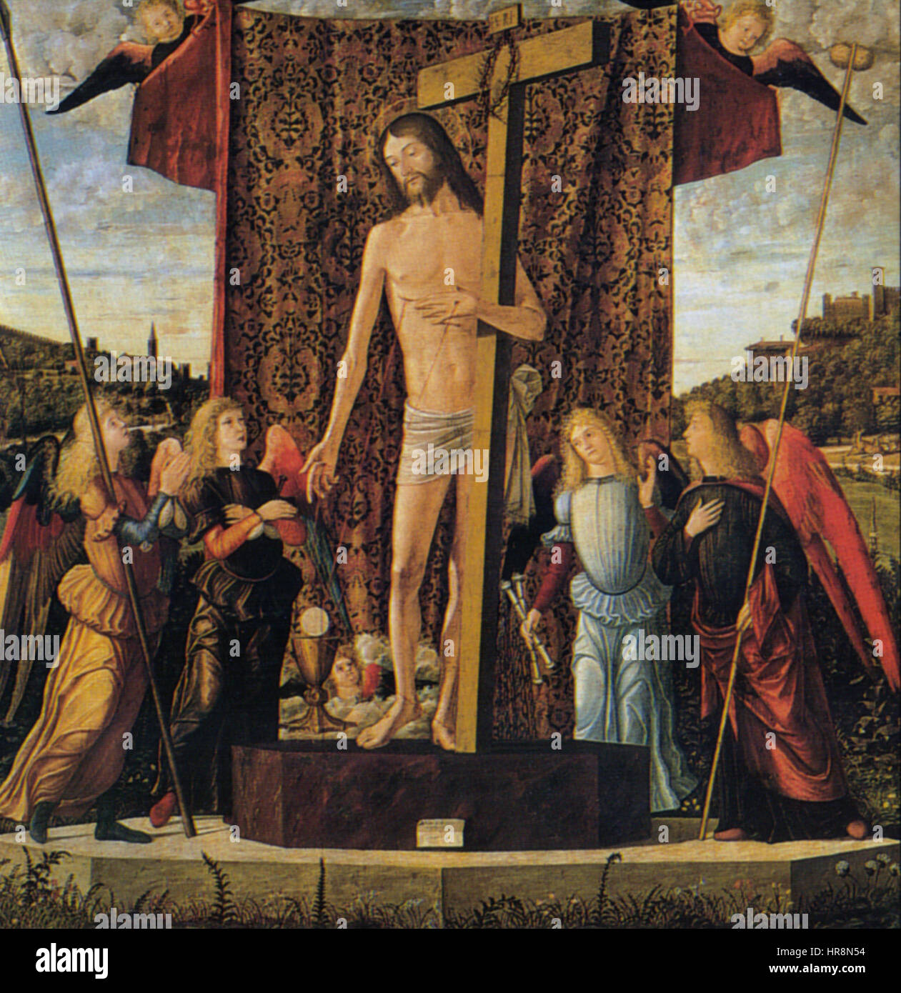 Vittore Carpaccio, Cristo Tra Quattro Angeli Con Gli Strumenti della Passione, 1496, Udine Stockfoto