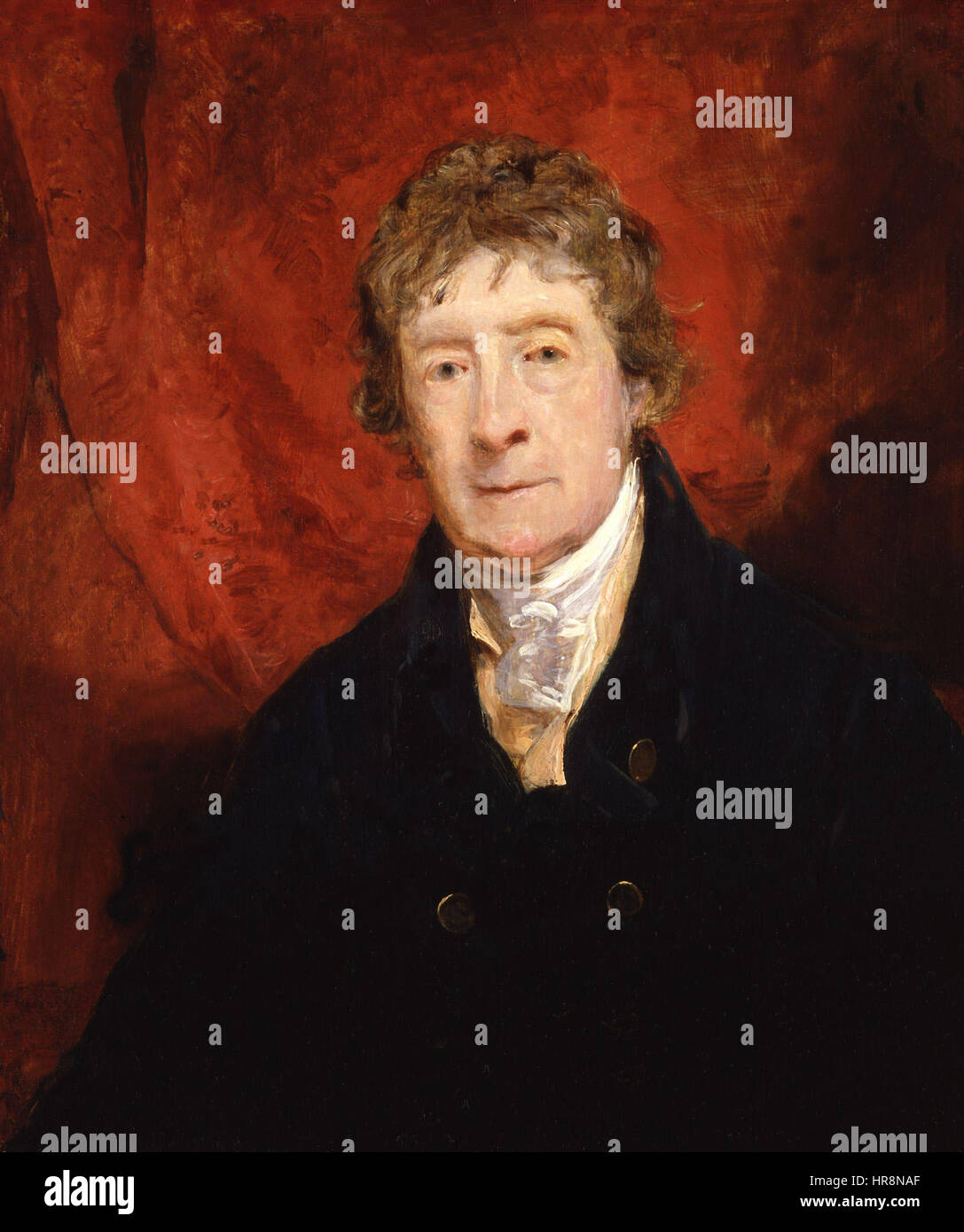 Das Porträt von William „Gentleman“ Smith von John Jackson fängt die Persönlichkeit des berühmten englischen Boxers aus dem 19. Jahrhundert ein. Bekannt für seine Eleganz im Ring und seine gesellschaftliche Präsenz, stellt das Gemälde ihn als eine Figur der Stärke und Klasse dar. Stockfoto