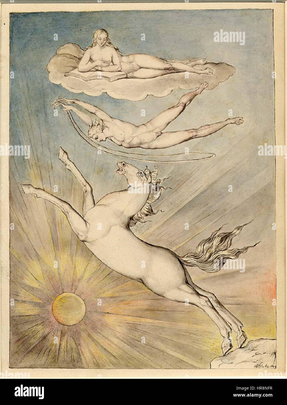 William Blake "als ob ein Engel aus der Wolken, Illustration, sank" Heinrich IV. Stockfoto