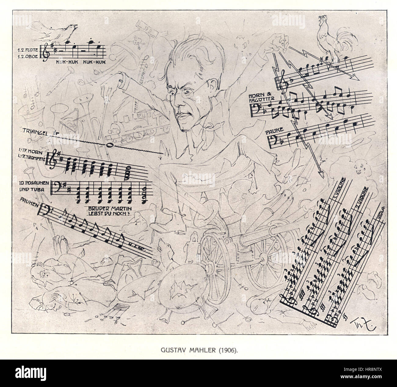 Zasche-Theo Gustav-Mahler-1906 Stockfoto