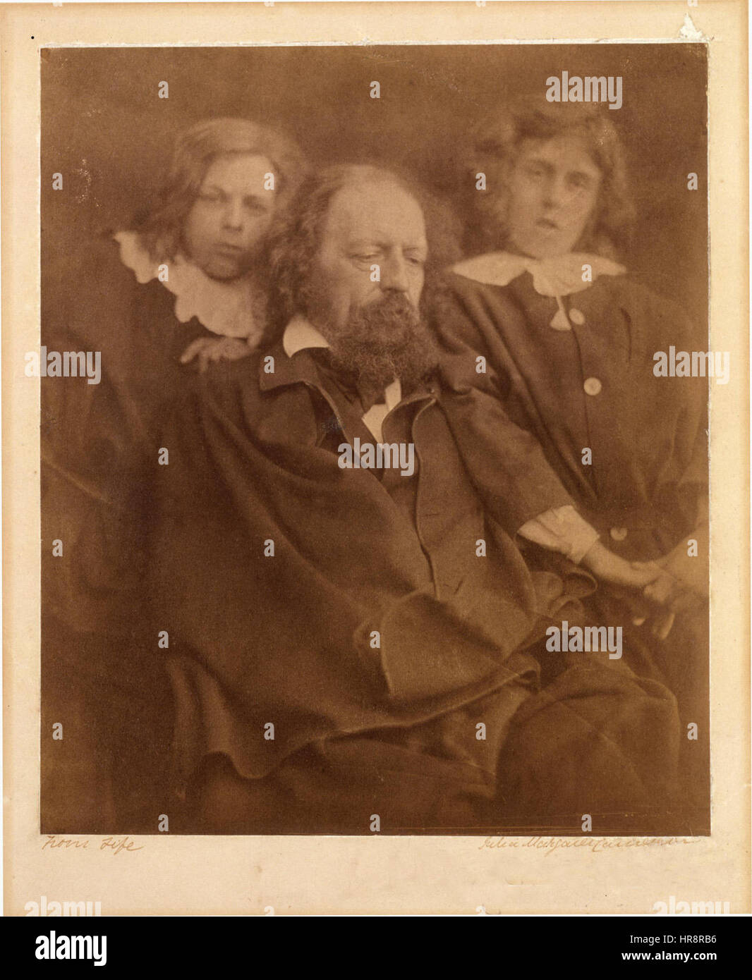 Tennyson und seine Söhne von Julia Margaret Cameron Stockfoto