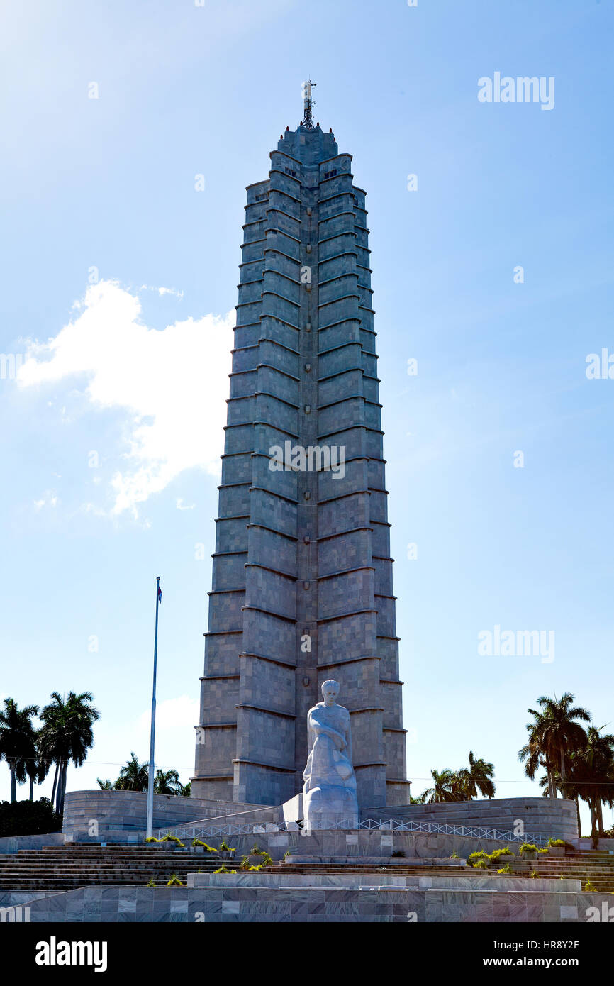 Jose Marti Denkmal in Plaza De La Revolucion, Havanna, Kuba Stockfoto