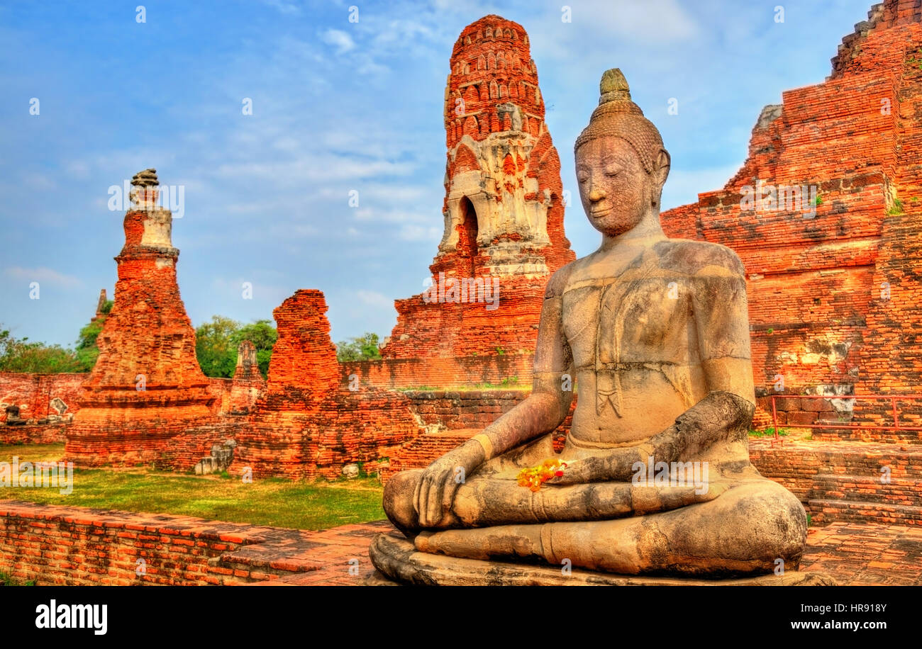 Wat Mahathat Ayutthaya historischen Park, Thailand Stockfoto