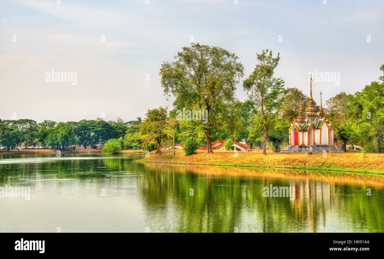 See am Wat Phra Ram in Ayutthaya, Thailand Stockfoto