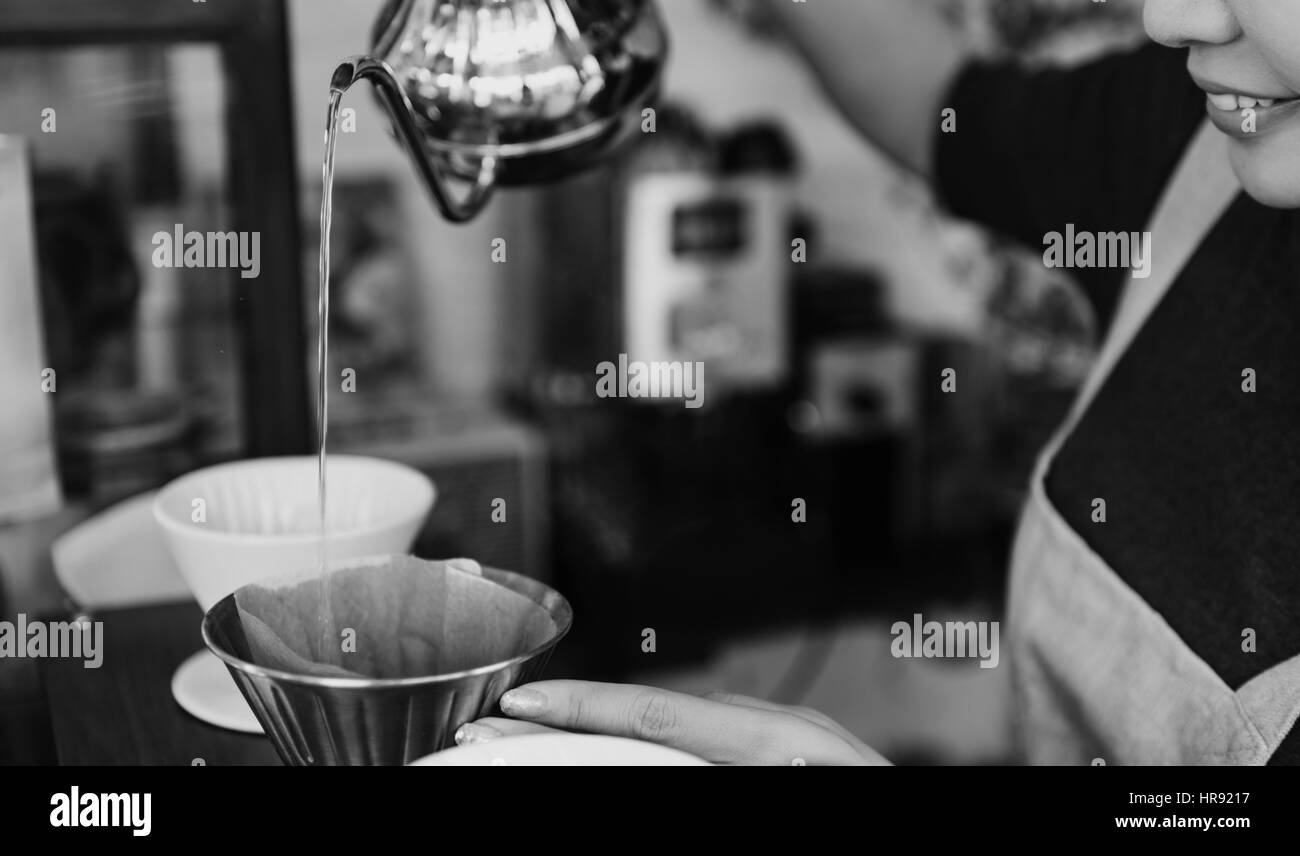 Cafe Bar-Genuss-Entspannung-Service-Geschäft Stockfoto
