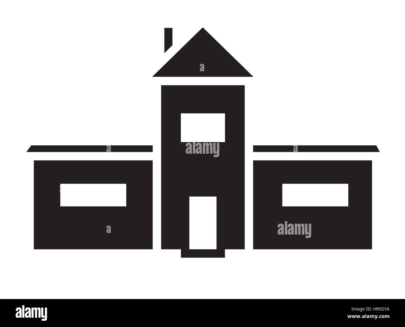 Haus-Symbol Vektor in weißen Hintergrund isoliert. Stock Vektor