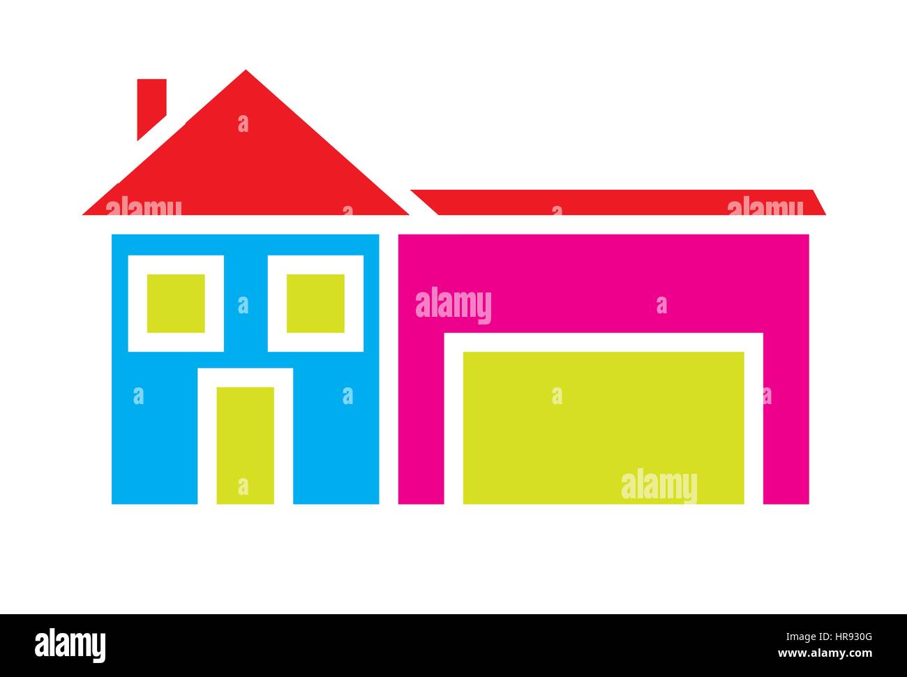 Haus-Symbol Vektor in weißen Hintergrund isoliert. Stock Vektor