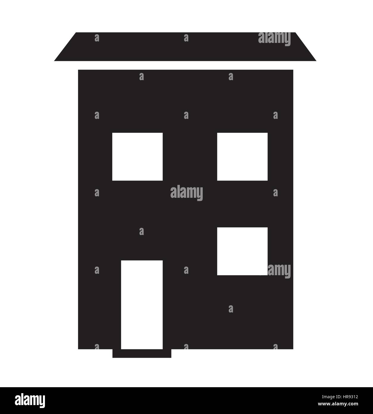 Haus-Symbol Vektor in weißen Hintergrund isoliert. Stock Vektor