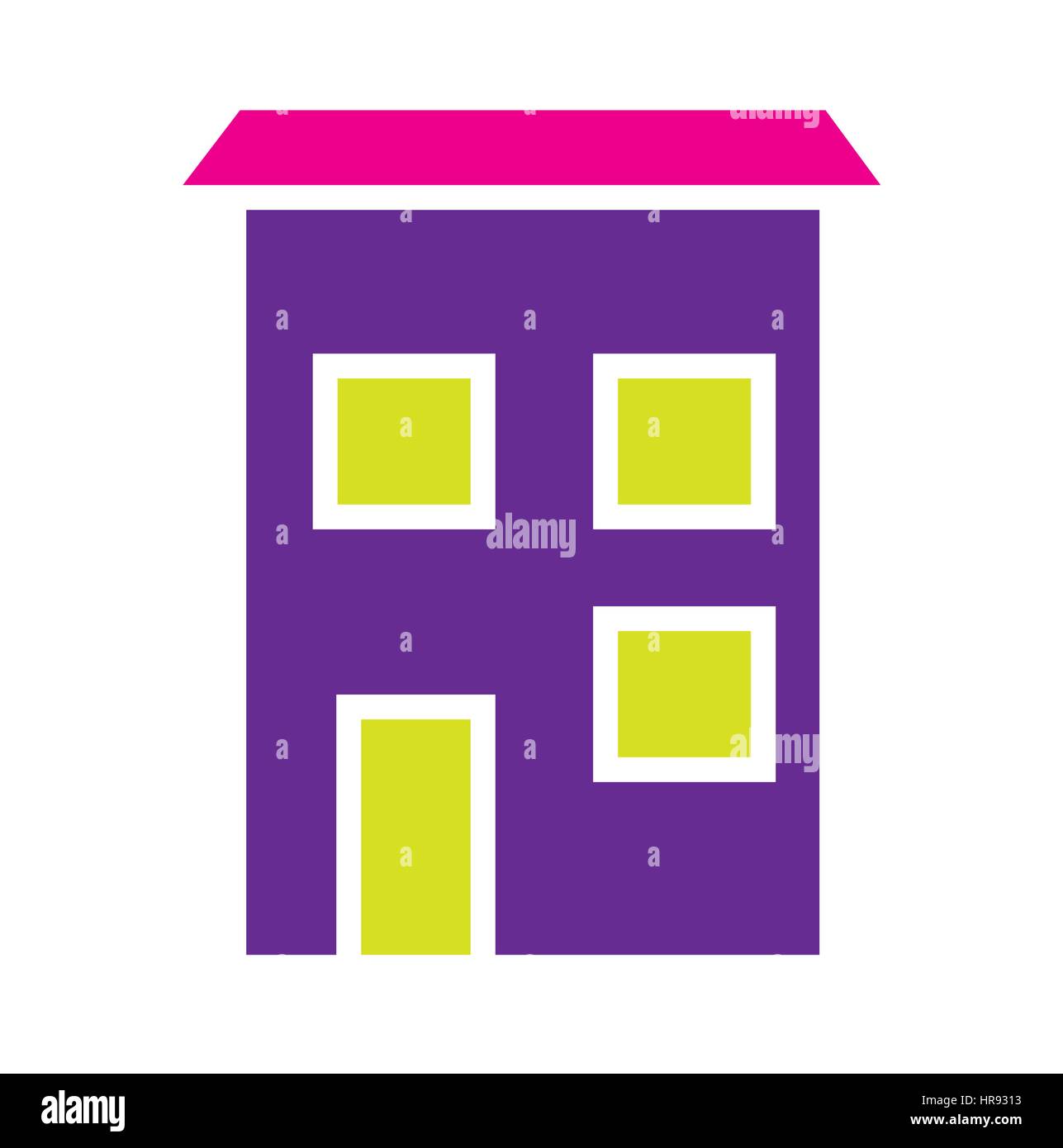 Haus-Symbol Vektor in weißen Hintergrund isoliert. Stock Vektor